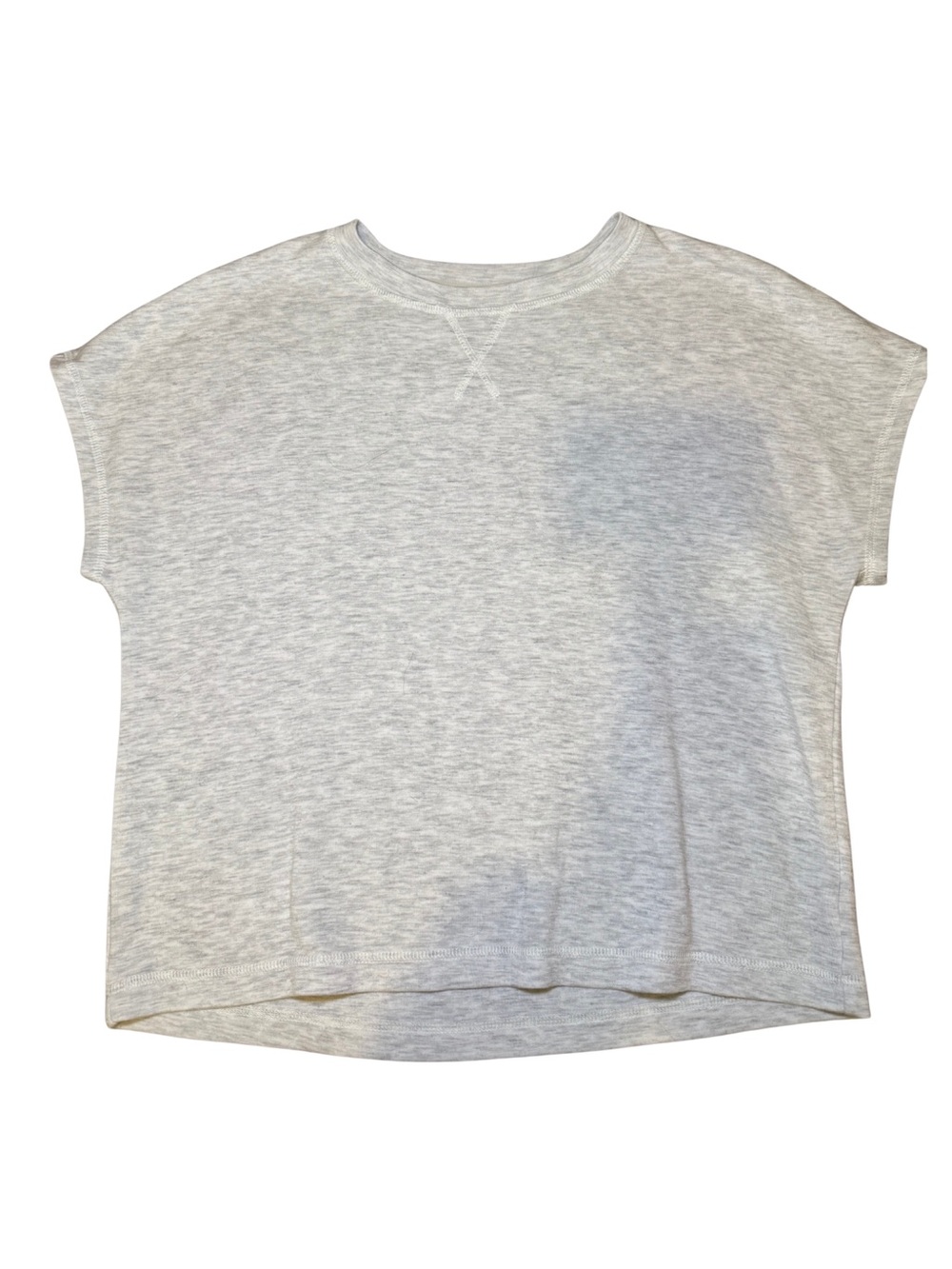Danskin Short Sleeve Heather Gray Crewneck Top